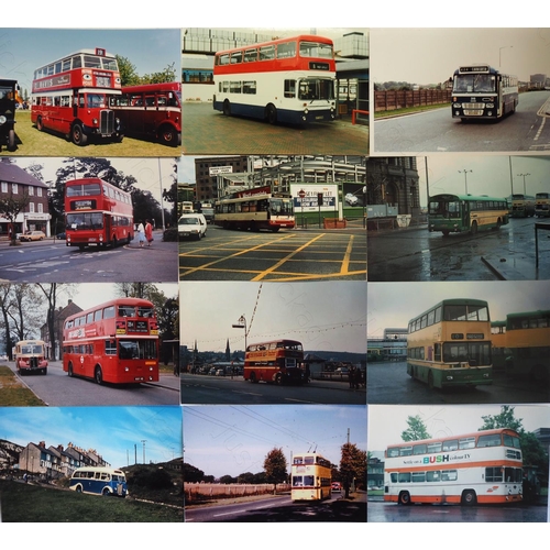 154 - U.K.Bus and tram photograph selection. This lot comprises approx. 53, 35mm colour slides and 300+ pr... 