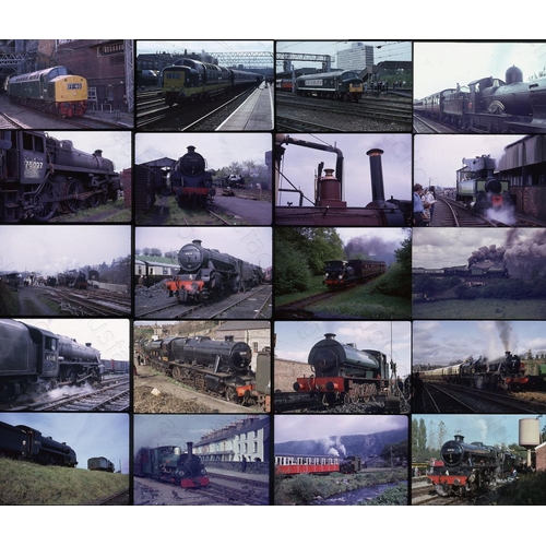 167 - Heritage Railways assortment, approx. 650 on mixed film stock. These 35mm colour slides date from th... 