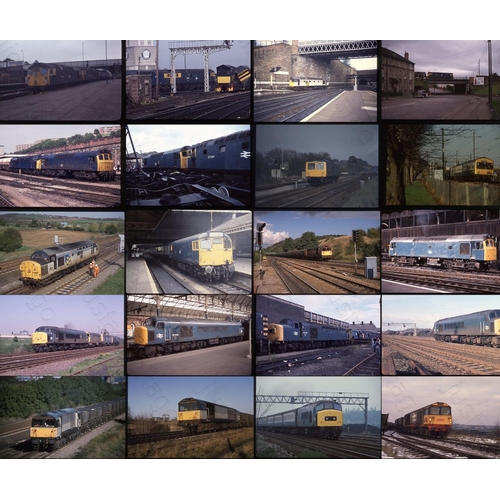 243 - A large collection of modern traction in a storage case. Approx. 600, 35mm colour slides on mixed fi... 