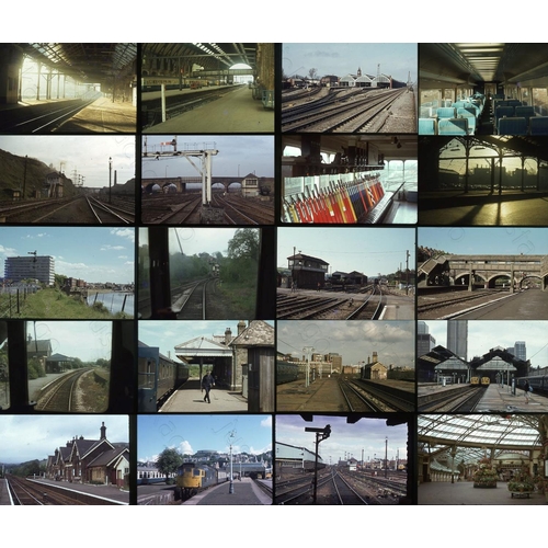 245 - Infrastructure selection. Approx. 220, 35mm colour slides in 2 storage cases. Signalboxes, junctions... 