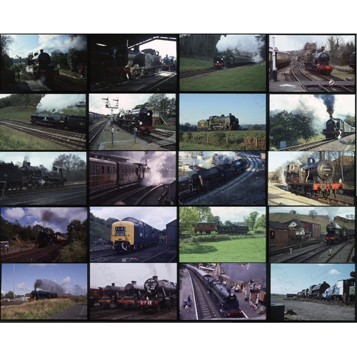 315 - Heritage and preservation railway selection. A box of approx. 700 colour slides, 35mm mostly Fujichr... 