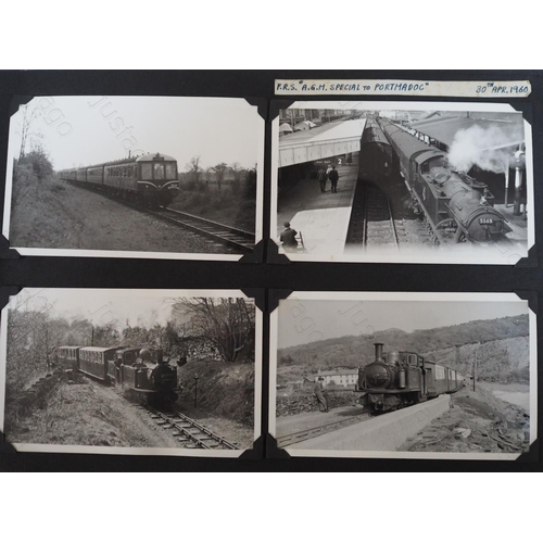 391 - An album of black & white postcard size prints, approx. 135. Many taken from the negatives in earlie... 