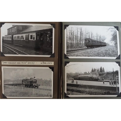 392 - 2 albums  containing approx. 150 black & white postcard size prints. Many taken from earlier lots of... 