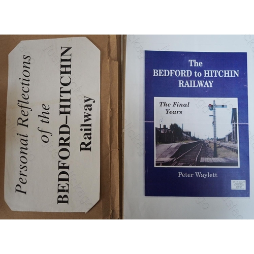 395 - The Bedford-Hitchin railway 1954-1964, publishing notes and photographs. A fascinating assortment of... 