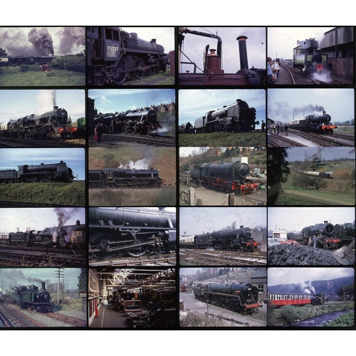 18 - Early Heritage Railways assortment, approx. 650 on mostly Kodachrome film stock (some in Gepe remoun...