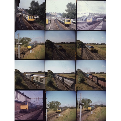 64 - Modern traction 1970's-1980's. Medium format unmounted colour positives, Kodak and Agfa film. Approx... 