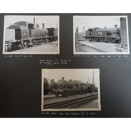 132 - An excellent album of Irish traction, black and white postcard size prints. There are approx. 140 pr... 