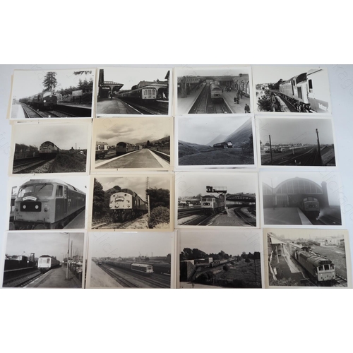 450 - A box of approx. 300 Peter Waylett modern traction black and white prints. The majority are postcard... 