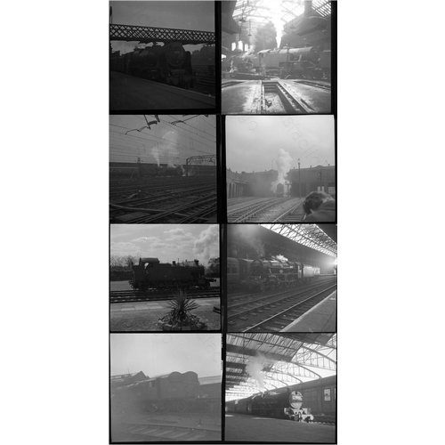 126 - A selection of B.R.Steam. Approx. 61 black & white negatives, medium and larger format. Some are dus... 