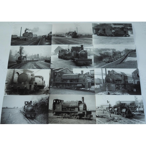 173 - Industrial locomotives and scenes. An excellent collection of approx. 500 black and white postcard s... 