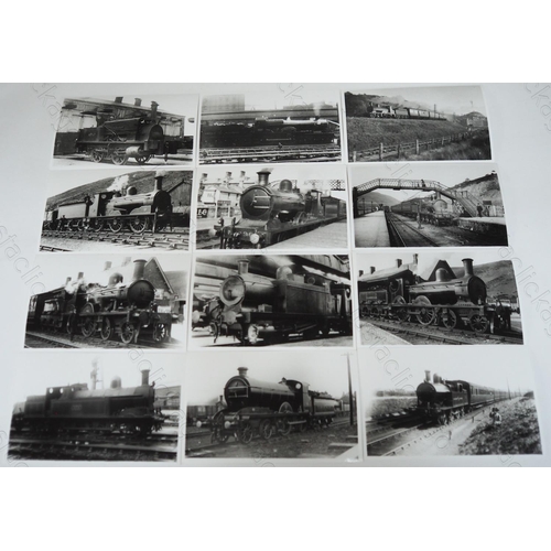 241 - A good quality assortment of black and white postcard size prints. There are approx. 190 in the asso... 