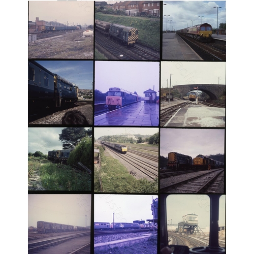 244 - Modern Traction. Approx. 175, two and a quarter square colour slides in card mounts (some loose). Mo... 