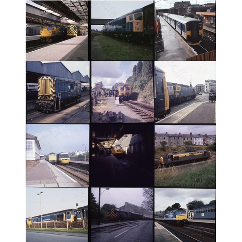 246 - Modern Traction. Approx. 175, two and a quarter square colour slides in card mounts (some loose). Mo... 