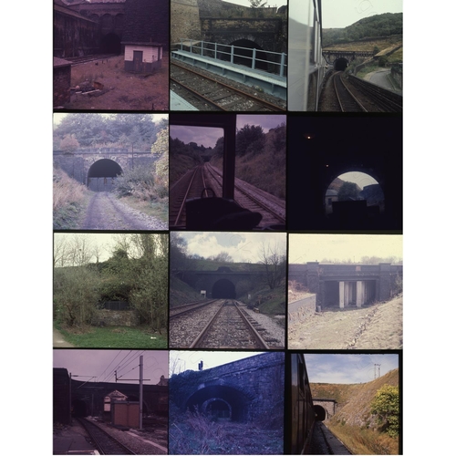 270 - U.K. Railway Tunnels. Approx. 143, two and a quarter square colour slides in card mounts (some loose... 