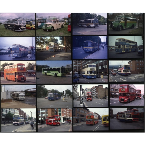 285 - UK Bus assortment. A large assortment of 35mm colour slides on mixed film stock. Approx. 500 slides ... 