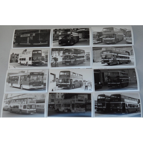 311 - Approx. 200 postcard size black & white prints.
A good selection of UK Bus types and operators in th... 