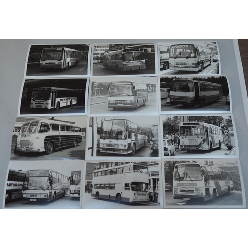 312 - Approx. 200 postcard size black & white and a few colour prints.
A good selection of UK Bus types an... 