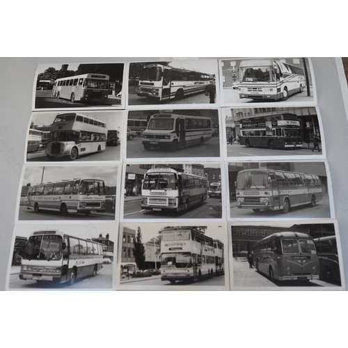 314 - Approx. 200 postcard size black & white and a few colour prints.
A good selection of UK Bus types an... 