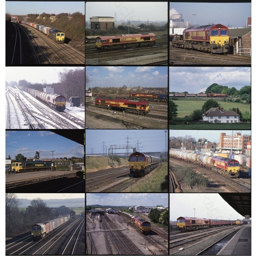 382 - Modern Traction. A very good quality selection of Class 66 hauled trains. Approx. 220 colour, 6 x 45... 