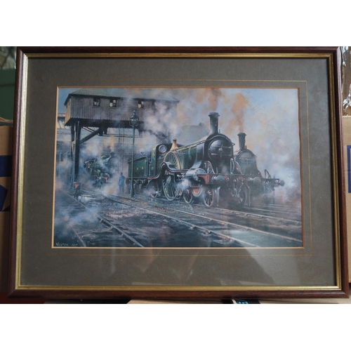 385 - Two framed and glazed prints.
1. Terence Cuneo, 