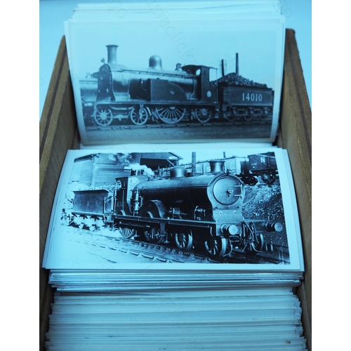 390 - Scottish/LMS locomotives. A stunning collection of approx. 1100, postcard size black and white print... 