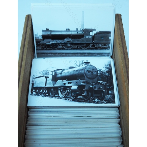 390 - Scottish/LMS locomotives. A stunning collection of approx. 1100, postcard size black and white print... 