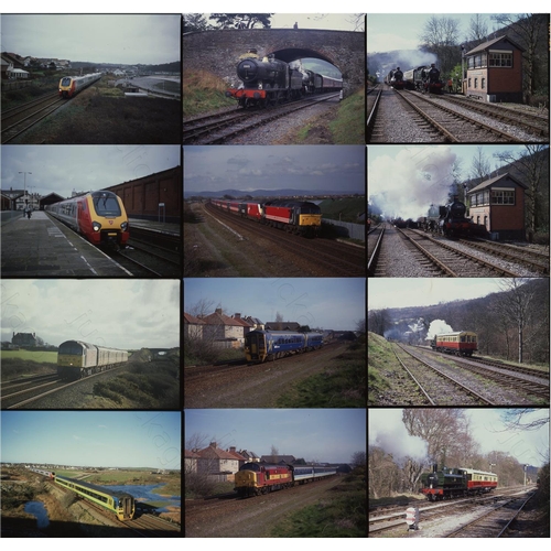 415 - Heritage Railways and modern traction. A box containing approx. 800, medium format colour positives ... 