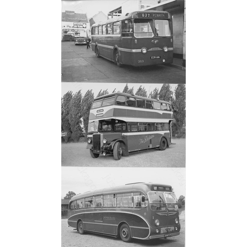 417 - U.K. Bus photographs. Approx. 150 black and white and a few colour prints, postcard size. The majori... 