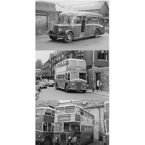 417 - U.K. Bus photographs. Approx. 150 black and white and a few colour prints, postcard size. The majori... 