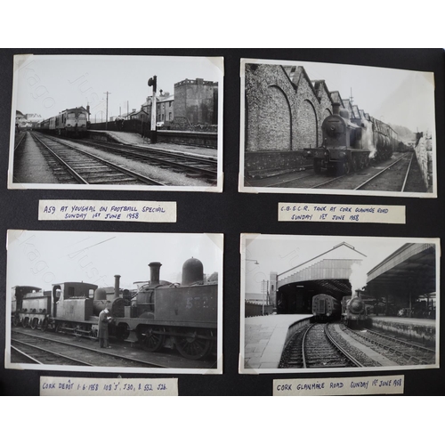 430 - 2 photo albums of traction in Ireland. Approx. 200 black and white prints taken between 1958-63 feat... 