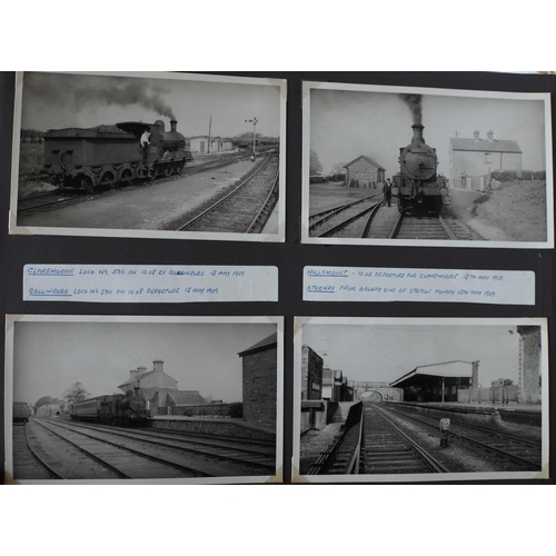 430 - 2 photo albums of traction in Ireland. Approx. 200 black and white prints taken between 1958-63 feat... 