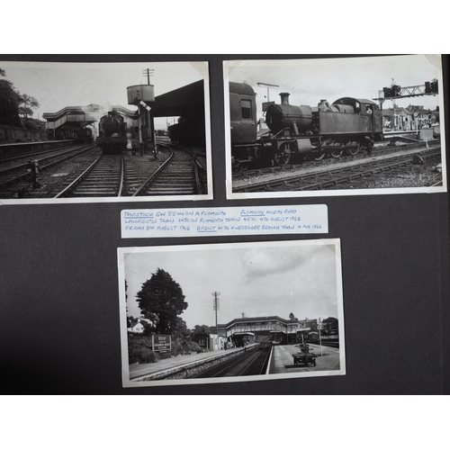 431 - 3 photo albums of BR Steam. Approx. 500 black and white prints with a few colour reprints, taken bet... 