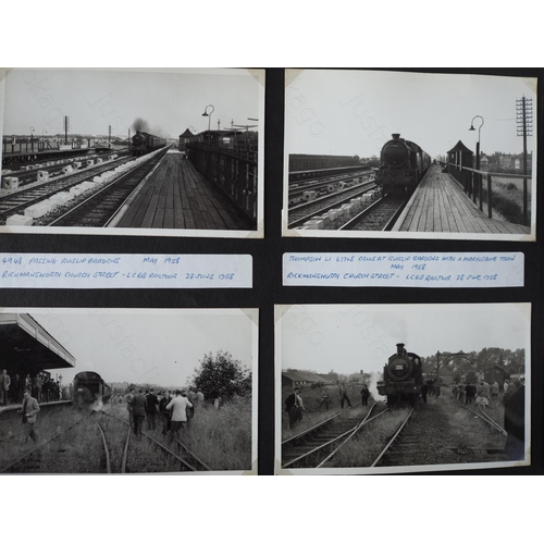 431 - 3 photo albums of BR Steam. Approx. 500 black and white prints with a few colour reprints, taken bet... 