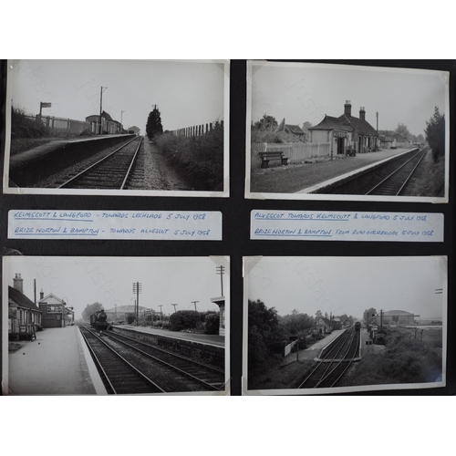 431 - 3 photo albums of BR Steam. Approx. 500 black and white prints with a few colour reprints, taken bet... 