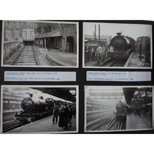 431 - 3 photo albums of BR Steam. Approx. 500 black and white prints with a few colour reprints, taken bet... 