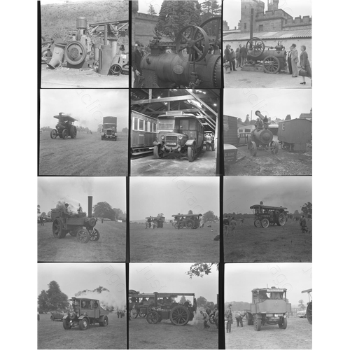 442 - Traction Engines. A selection of 45, medium/square format black and white negatives. The negatives f... 