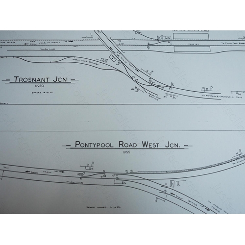 450 - A quantity of Signalling Record Society facsimiles of signal box diagrams.
1. Panteg & Coedygric Jun... 