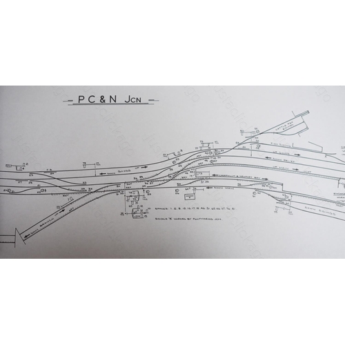 452 - A quantity of Signalling Record Society facsimiles of signal box diagrams.
1. Ebbw Junction.
2. Cour... 