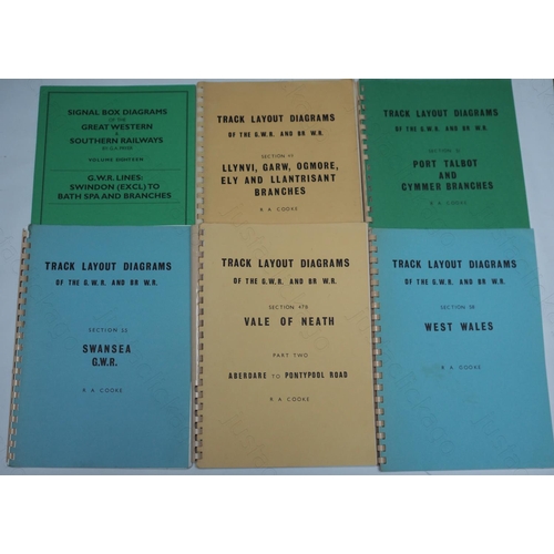 454 - 43 volumes of Track Layout Diagrams by R.A. Cooke, softback, spiral bound. An excellent set of these... 