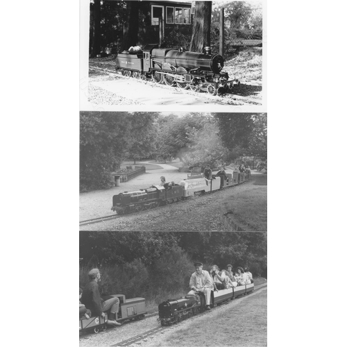 455 - A good assortment of miniature and light railway black & white prints (a few colour noted). Approx. ... 