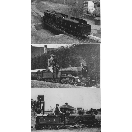 455 - A good assortment of miniature and light railway black & white prints (a few colour noted). Approx. ... 