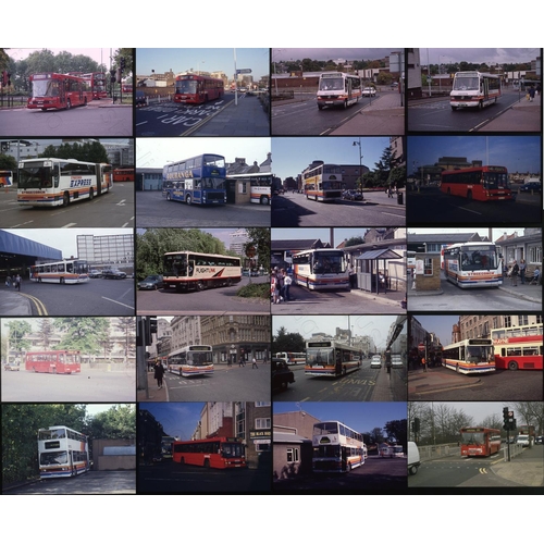 236 - UK Bus assortment. A large assortment of 35mm colour slides on mixed film stock. Approx. 425 slides ... 