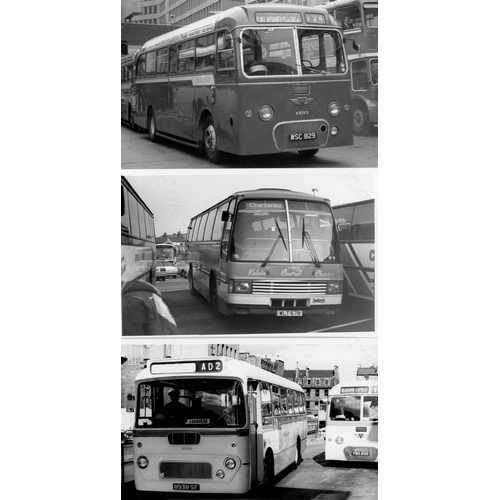 284 - Approx. 200 postcard size black & white and a few colour prints.
A good selection of UK Bus types an... 