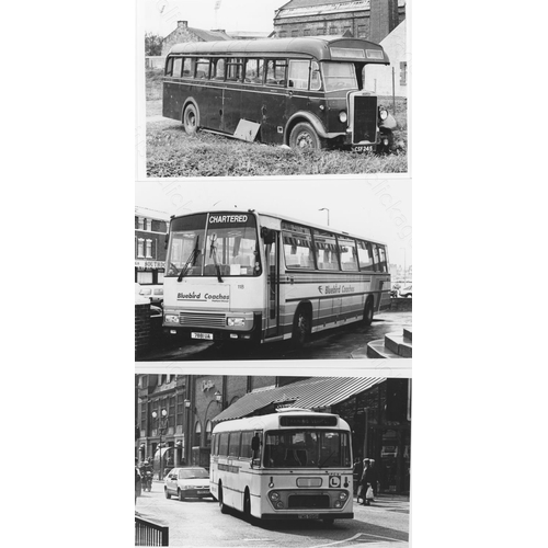 316 - Approx. 200 postcard size black & white and a few colour prints.
A good selection of UK Bus types an... 