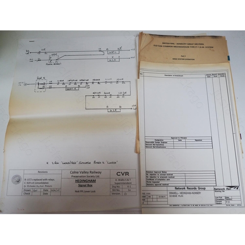 338 - A large box of official BR/Network Rail signalling paperwork. Dating mostly from the 1980's, include... 