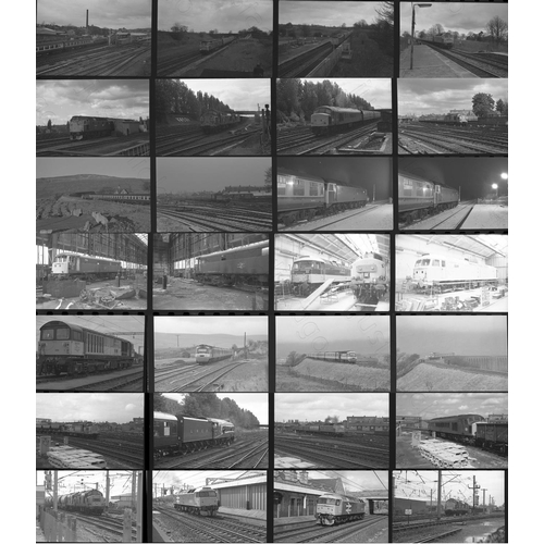 355 - Modern Traction 1980's. Approx. 800, 35mm, black and white negatives. There are 23 whole films datin... 