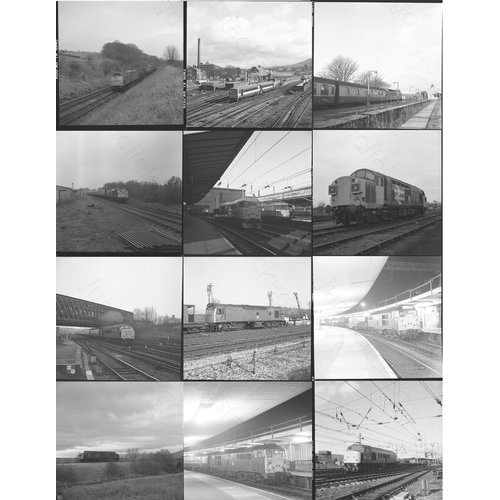 360 - Modern Traction Post-Tops. Approx. 160, medium format, black and white negatives. Good variety of mo... 