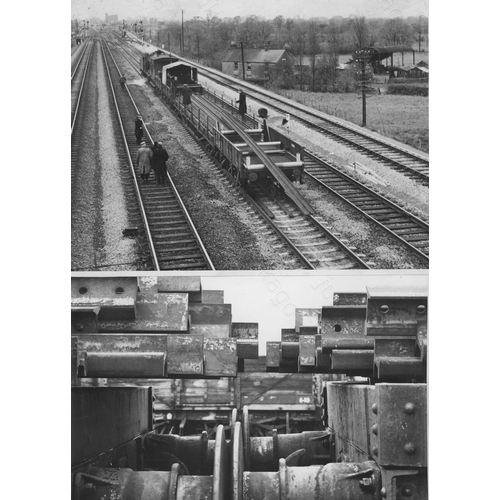 370 - A box of assorted track maintenance photographs. Approx. 
300+ black and white prints, with a few co... 