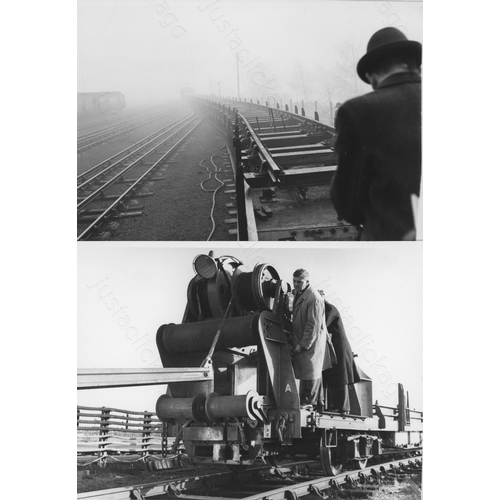 370 - A box of assorted track maintenance photographs. Approx. 
300+ black and white prints, with a few co... 