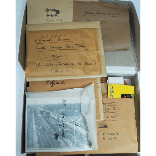 370 - A box of assorted track maintenance photographs. Approx. 
300+ black and white prints, with a few co... 